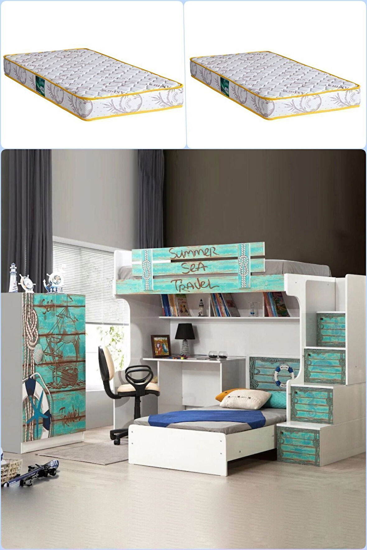 Ranza, Summer Ranza Karyola Masa Dolap 2 Adet Comfort Yatak