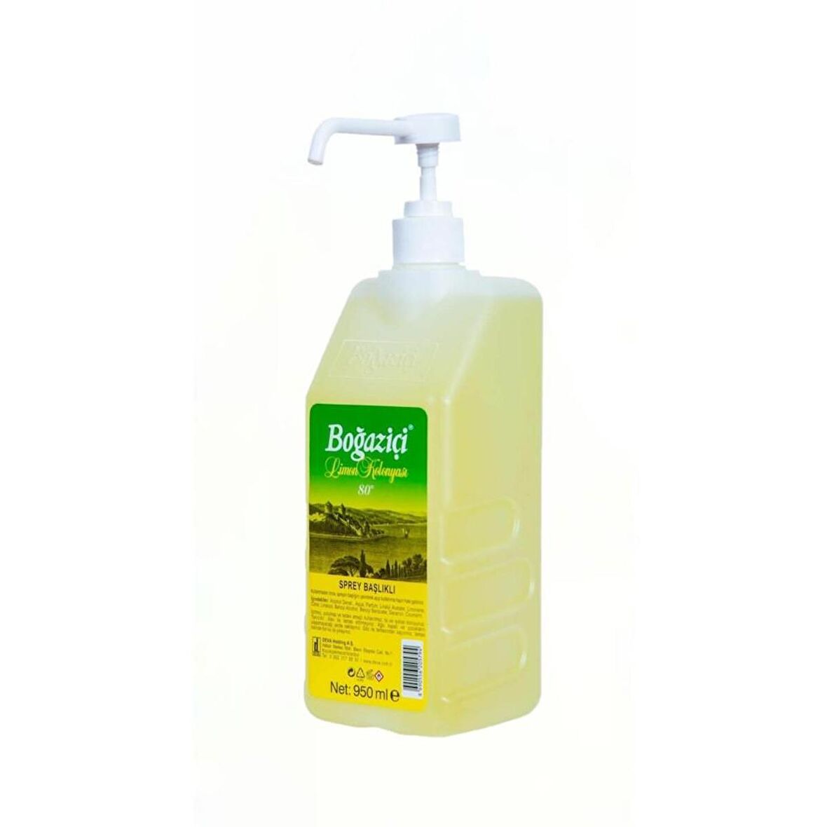 Boğaziçi Limon Kolonyası 80 Derece Sprey Pet Şişe 950 ml