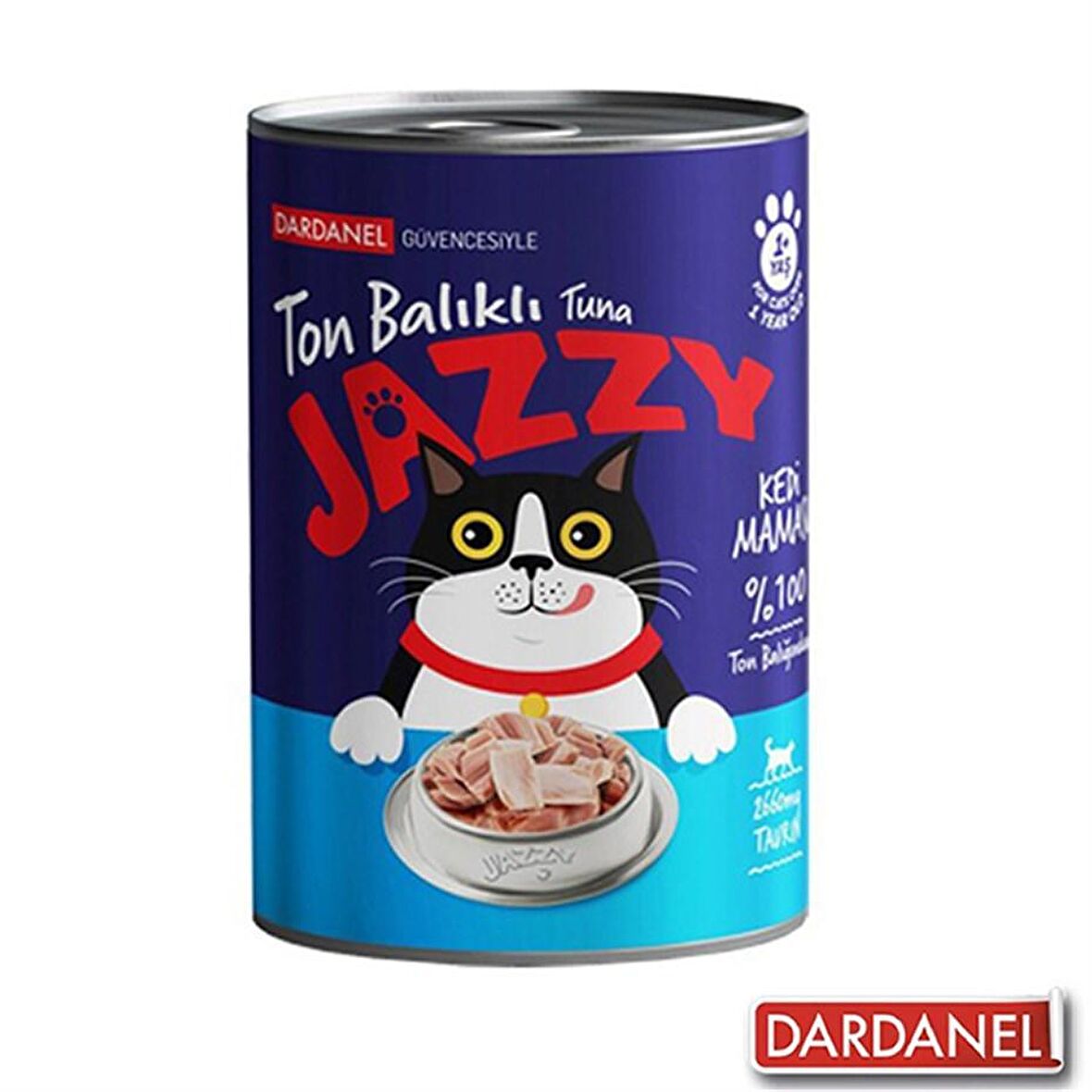 Dardanel Jazzy Ton Balıklı Kedi Konservesi 400gr x 6 Adet