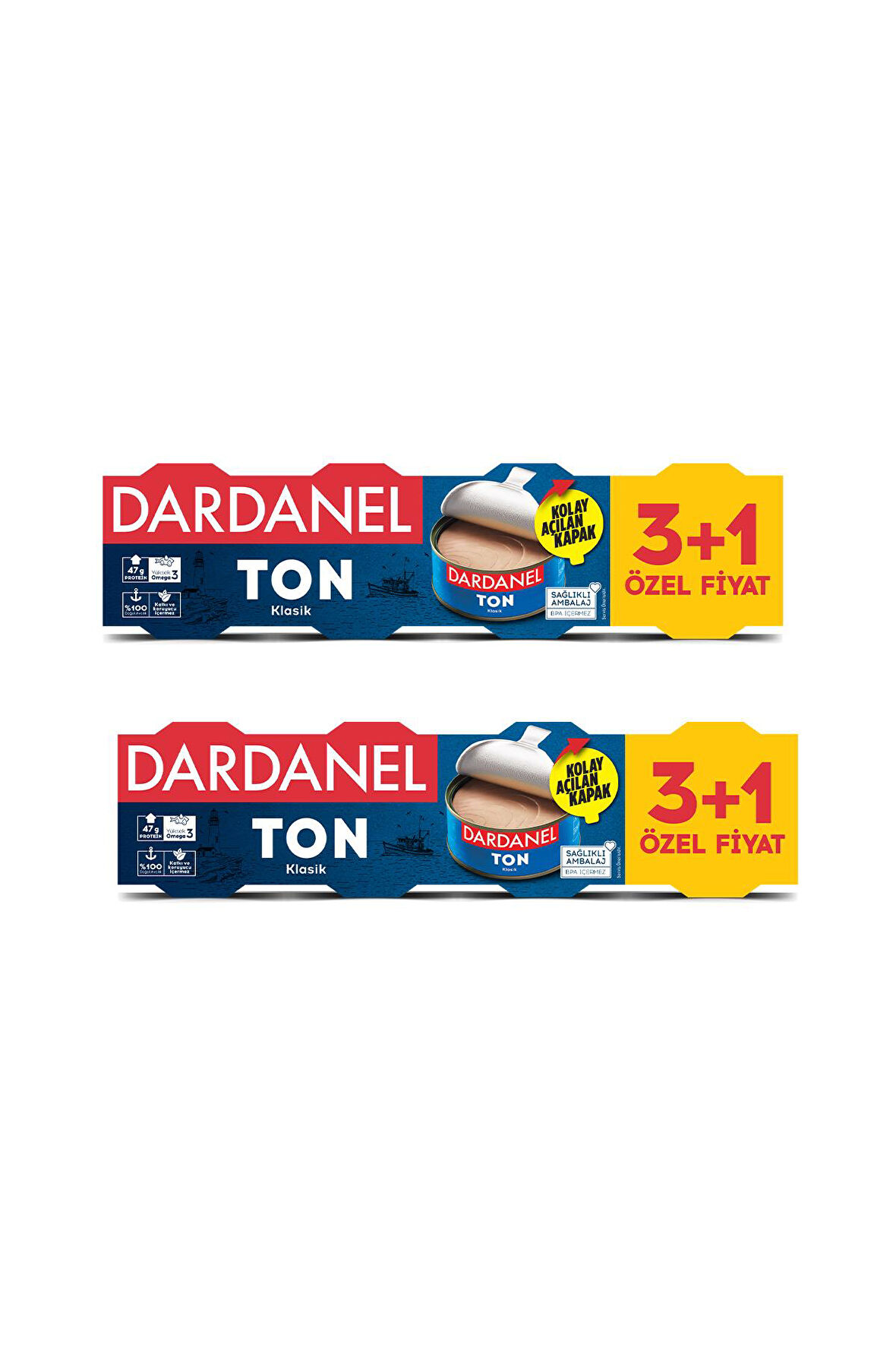 Dardanel Ayçiçek Yağlı Ton Balığı 4x75 gr x 2 Adet