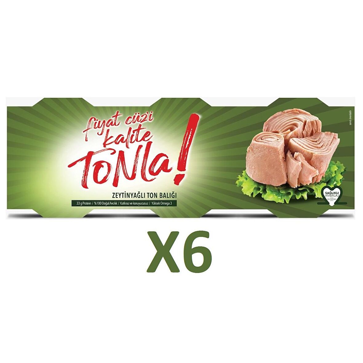 Fiyat Cüz'i Kalite Tonla Zeytinyağlı Ton Balığı 3X75g 6 Adet