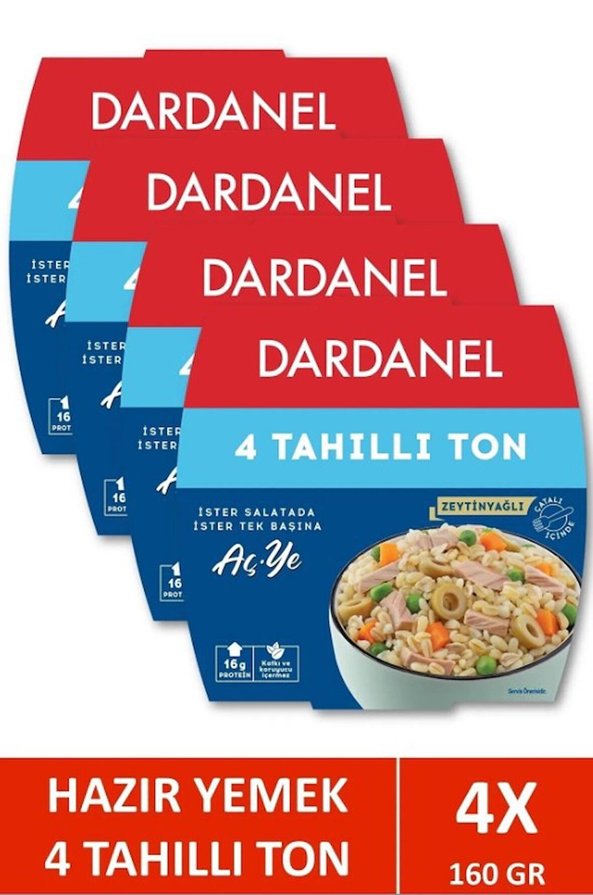 Aç Ye Dört Tahıllı Ton Balığı 160 Gr X 4 Adet