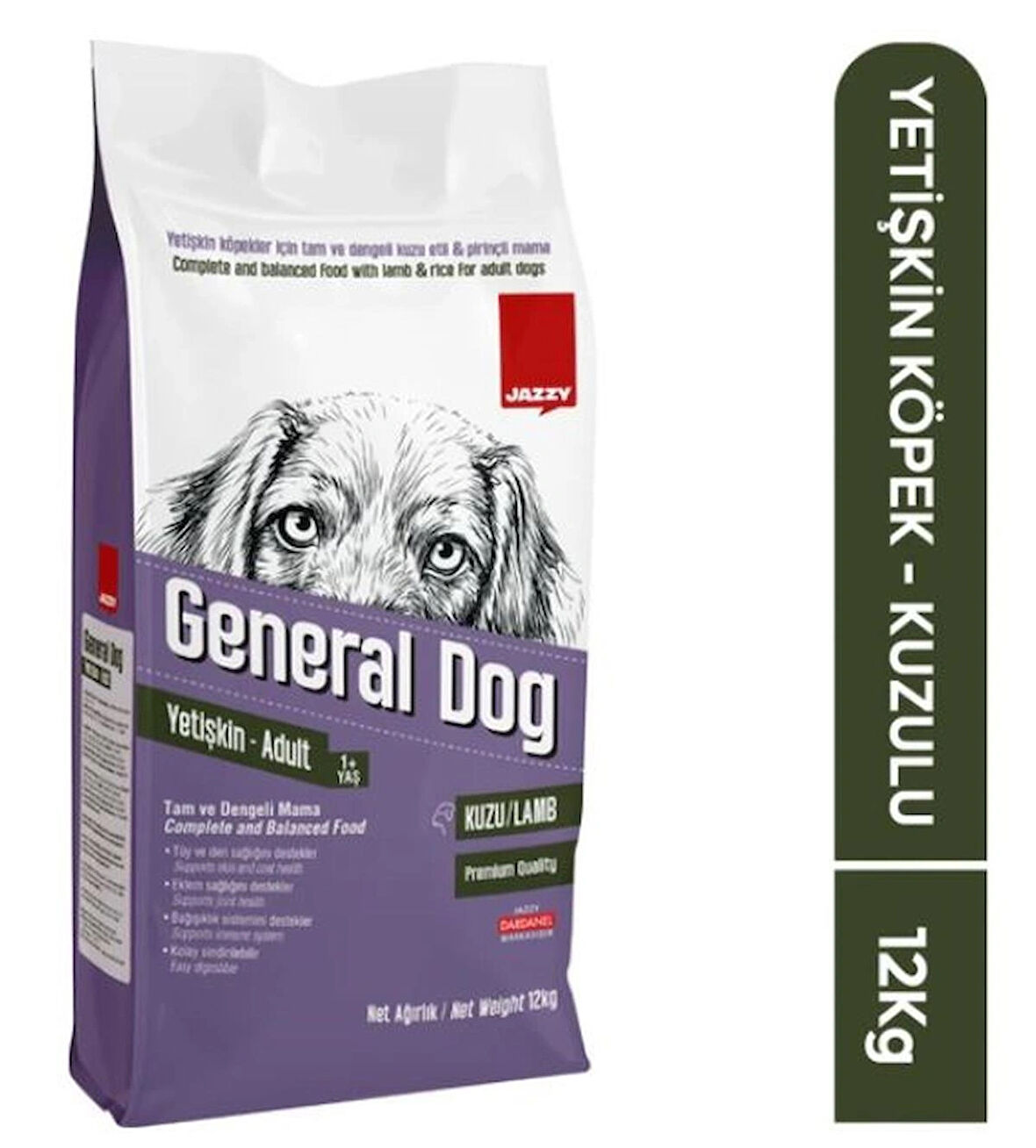 Jazzy General Dog Yetişkin Köpek Maması Kuzulu 12 kg