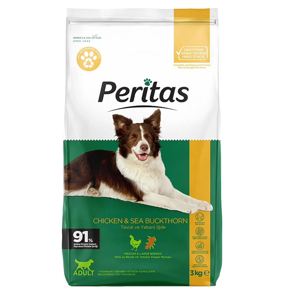 Peritas Kuzulu Yetişkin Köpek Maması 3 Kg