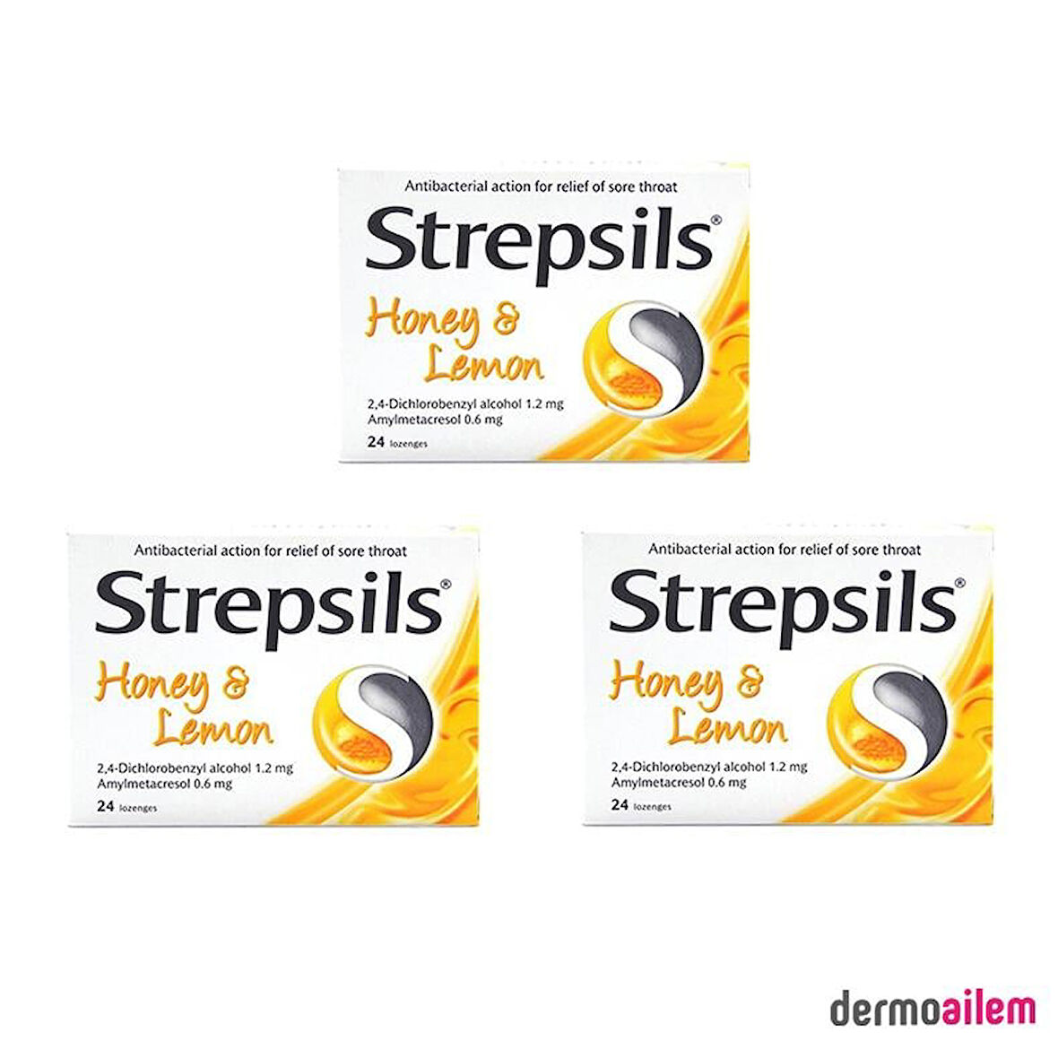 Strepsils Bal ve Limon Aromalı 24 Pastil 3 Adet