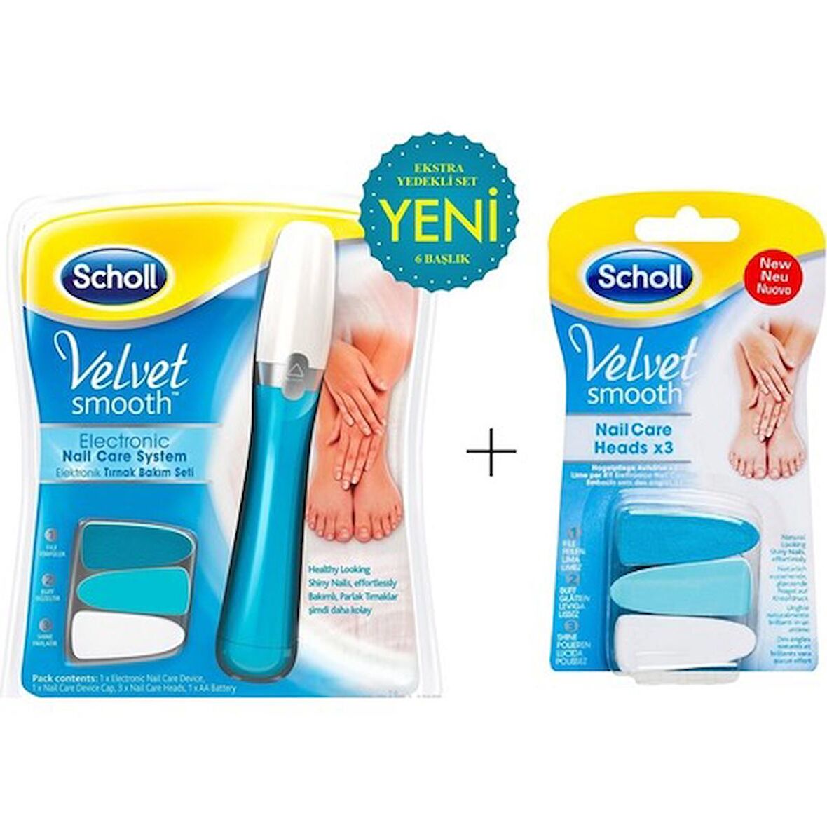 Scholl Velvet Tırnak Bakım Seti Smooth+3'lü Yedek