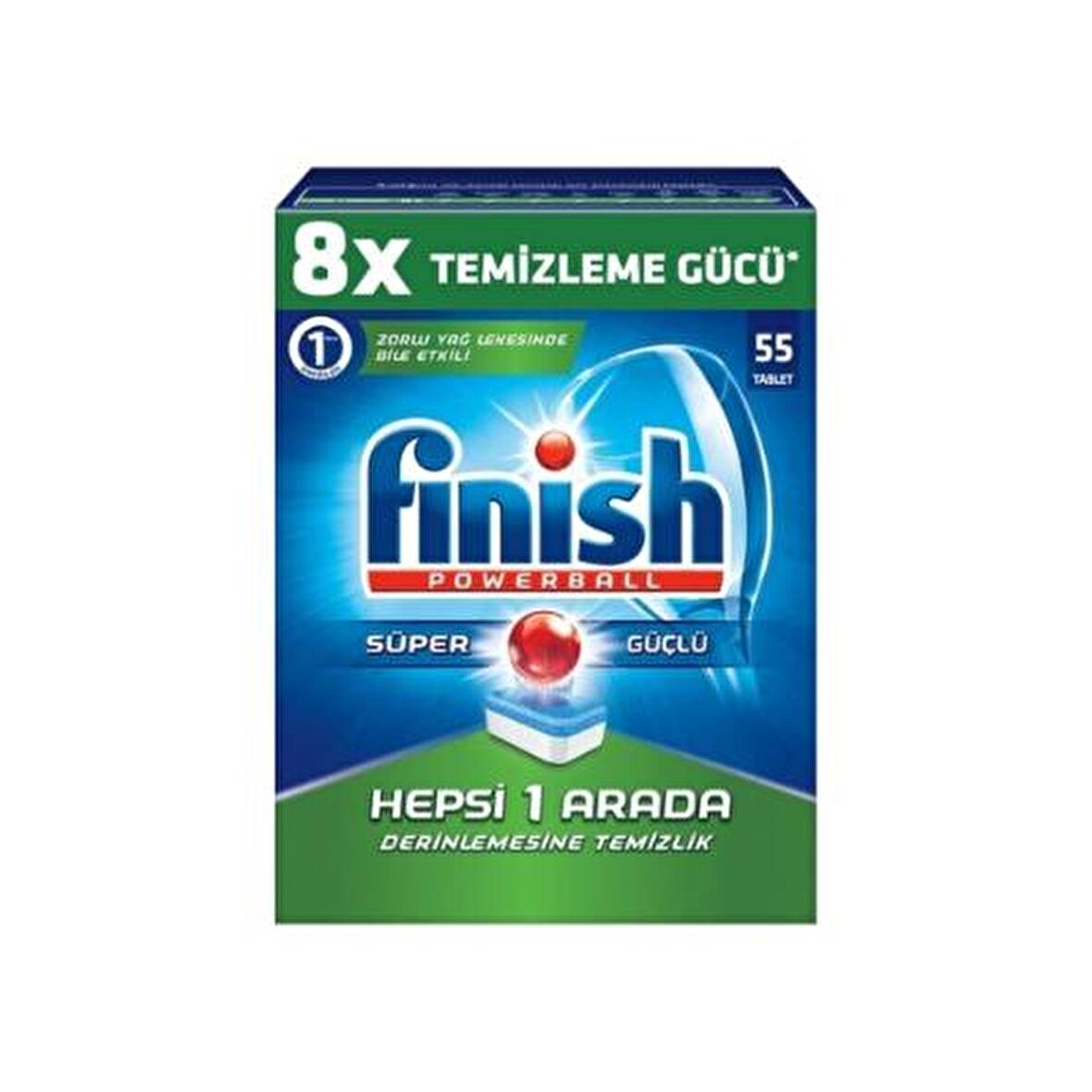 Finish Powerball 55 Yıkama Tablet Bulaşık Makinesi Deterjanı 55 Adet 