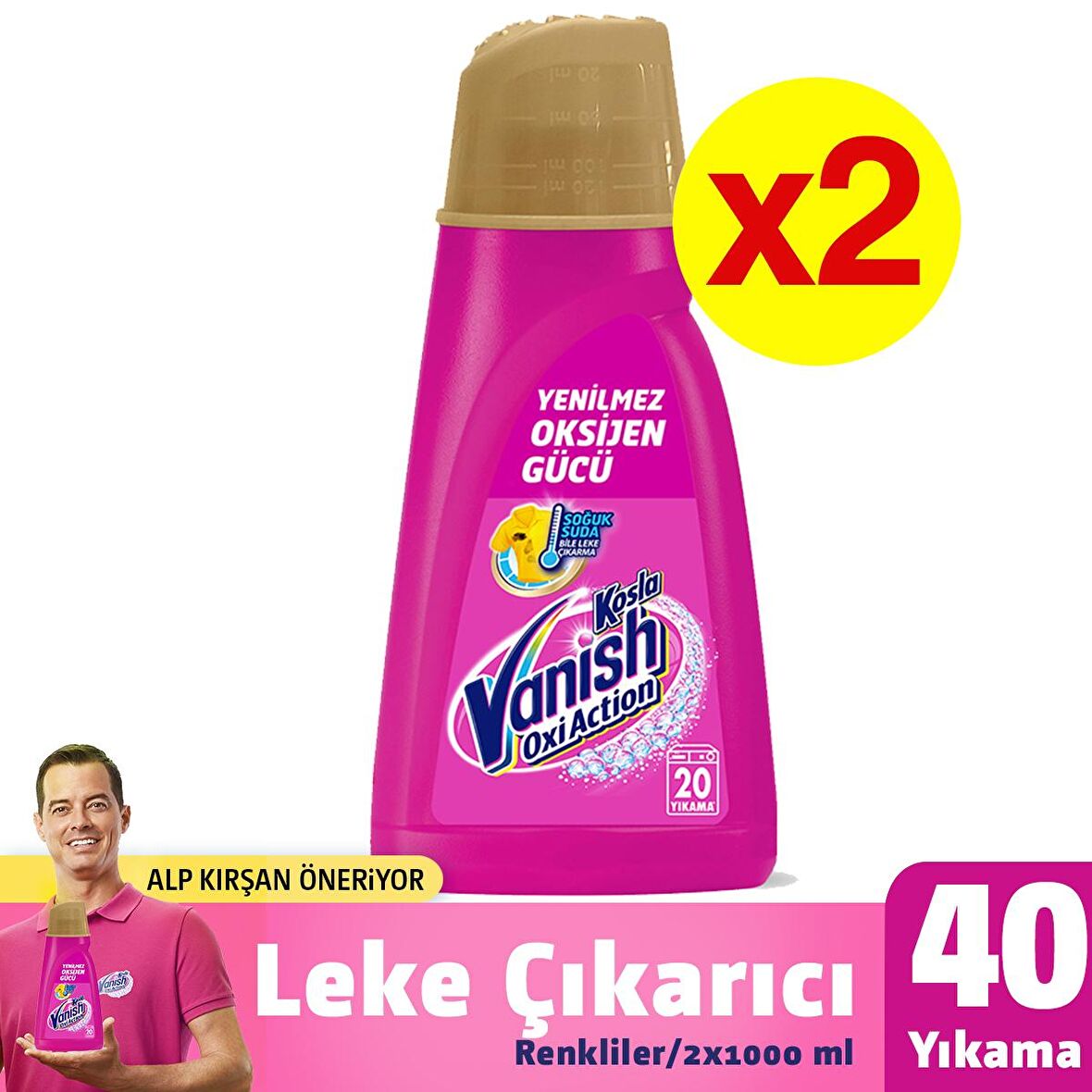 Vanish Kosla Oxi Action Gold Sıvı Leke Çıkarıcı 2 x 1 L