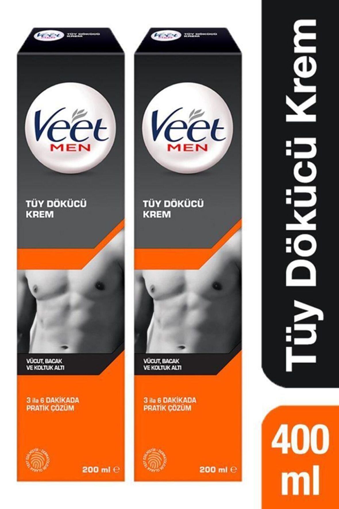 Veet Men Erkeklere Özel Tüy Dökücü Krem 200ml X 2 Adet