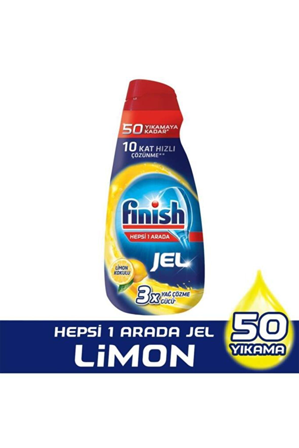 Finish Hepsi Bir Arada Limon Kokulu Jel Bulaşık Makinesi Deterjanı 1000 ml 