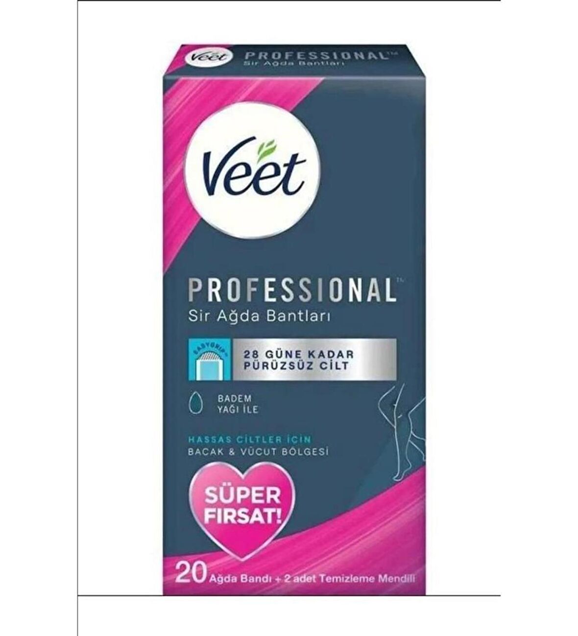 Veet Professional Sir Ağda Bandı Vücut Bölgesi Hassas Ciltler 20'li