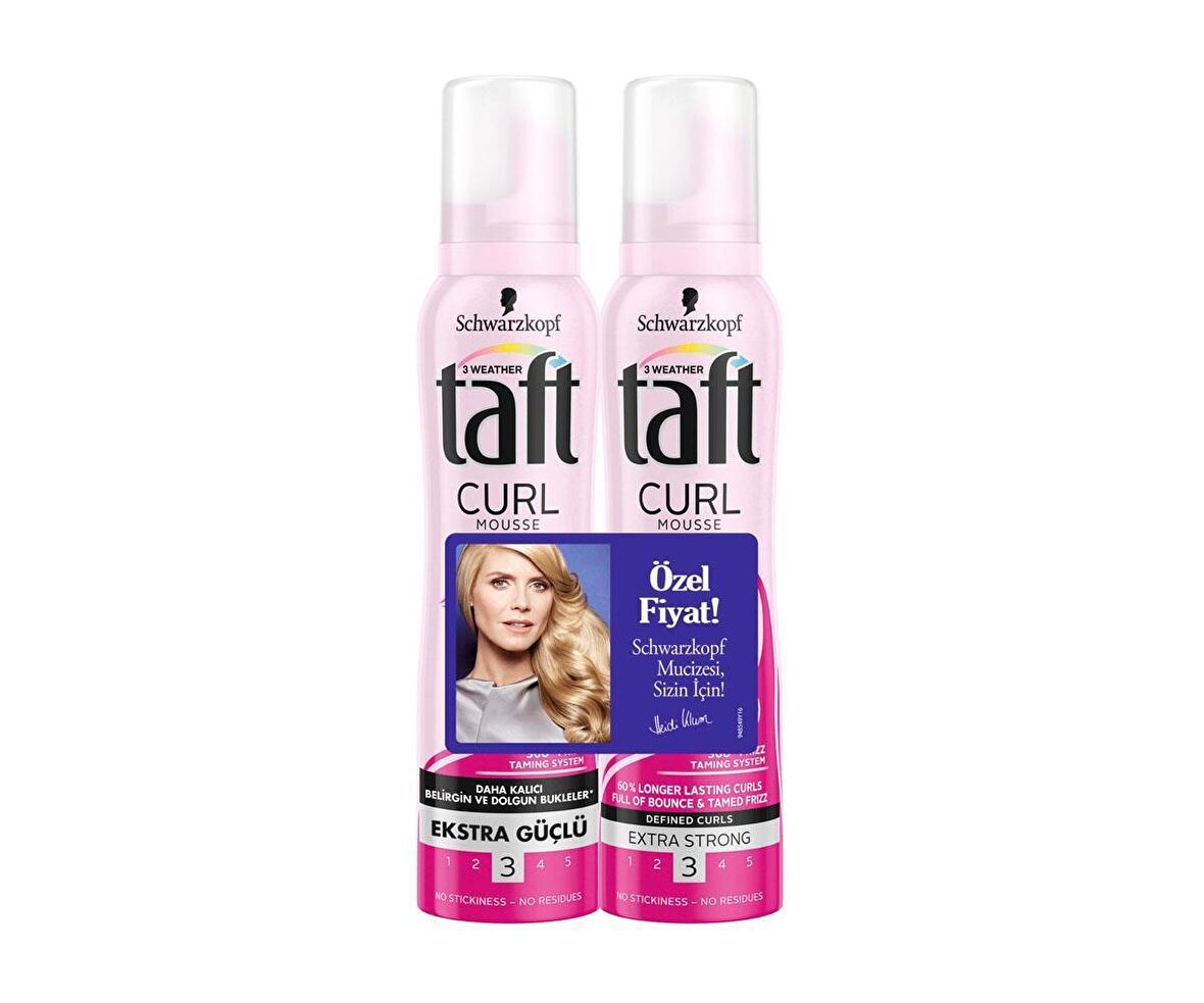 Taft Köpük Curl&Flex 2'Li 150Ml+150Ml