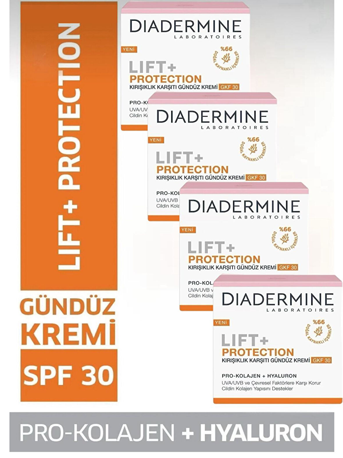 Lift Sıkılaştırıcı Ve Güneş Koruyucu Krem Spf 30 50 ml X 4 ADET