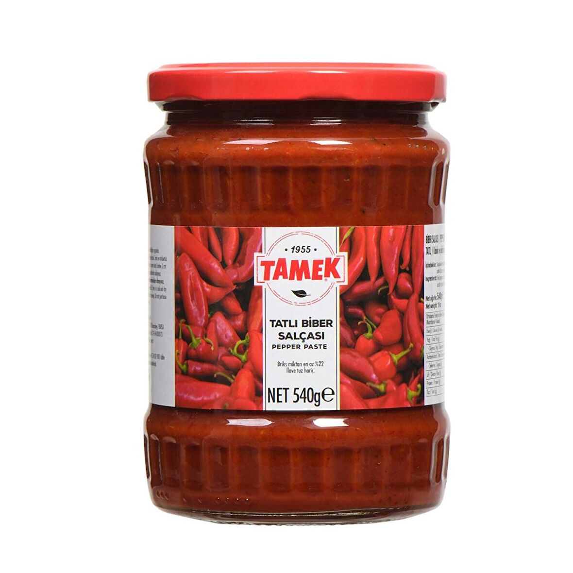 Tamek Tatlı Biber Salçası Cam 540 Gr