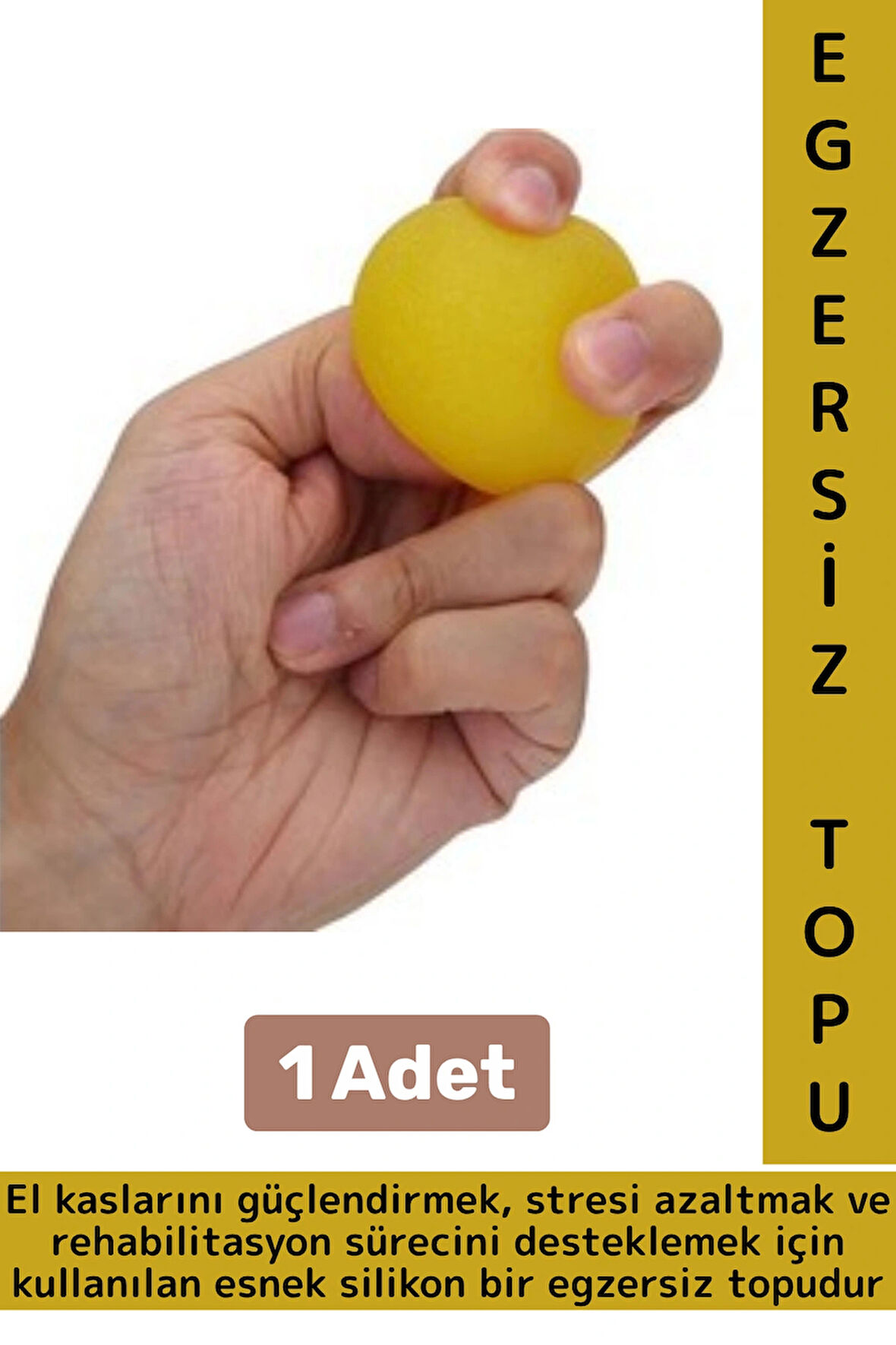 Ergonomik Stres Egzersiz Rehabilitasyon Fizyoterapi Esnek Silikon El Bilek Parmak Güçlendirme Topu