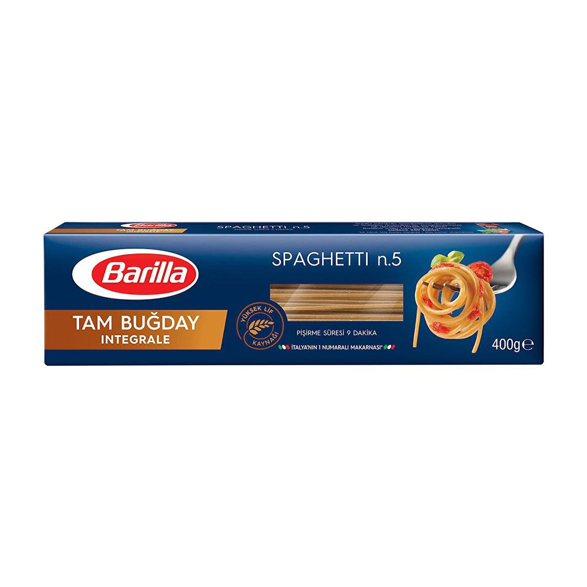 Barilla Tam Buğday Spagetti (Integrale Spaghetti) Makarna No.5 400 G