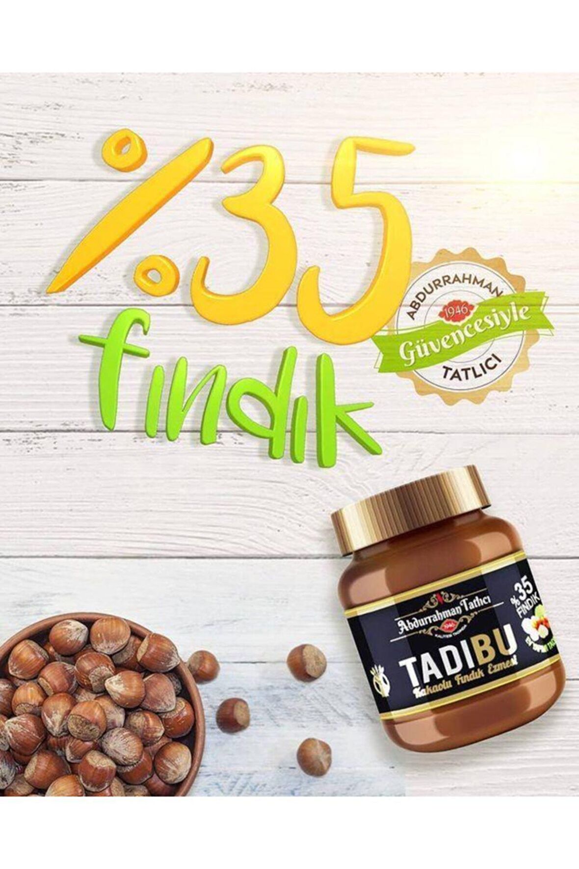 Tadıbu Bitter Kakaolu Fındık Ezmesi 330 gr + Tadıbu Kakaolu Fındık Ezmesi 330 gr x 2 Adet