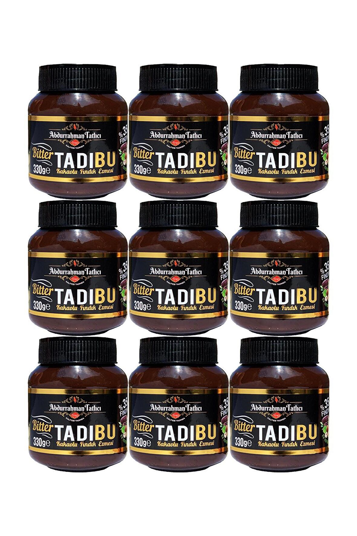 Tadıbu BİTTER Kakaolu Fındık Ezmesi 330 GR x 9 Adet