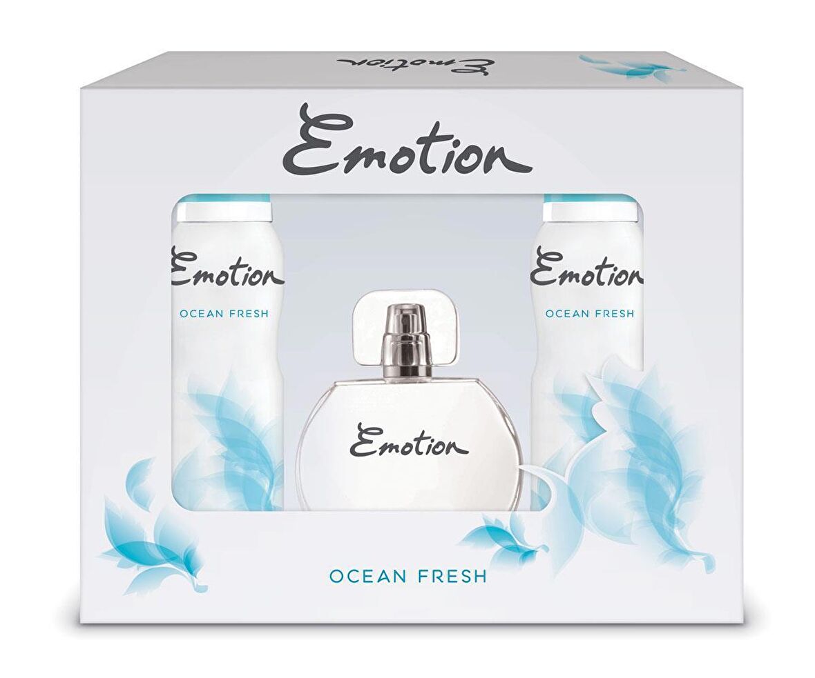 Emotıon Ocean Fres Edt 50 Ml Kadın Parfüm + 2 Adet 150 Ml Deodorant Set