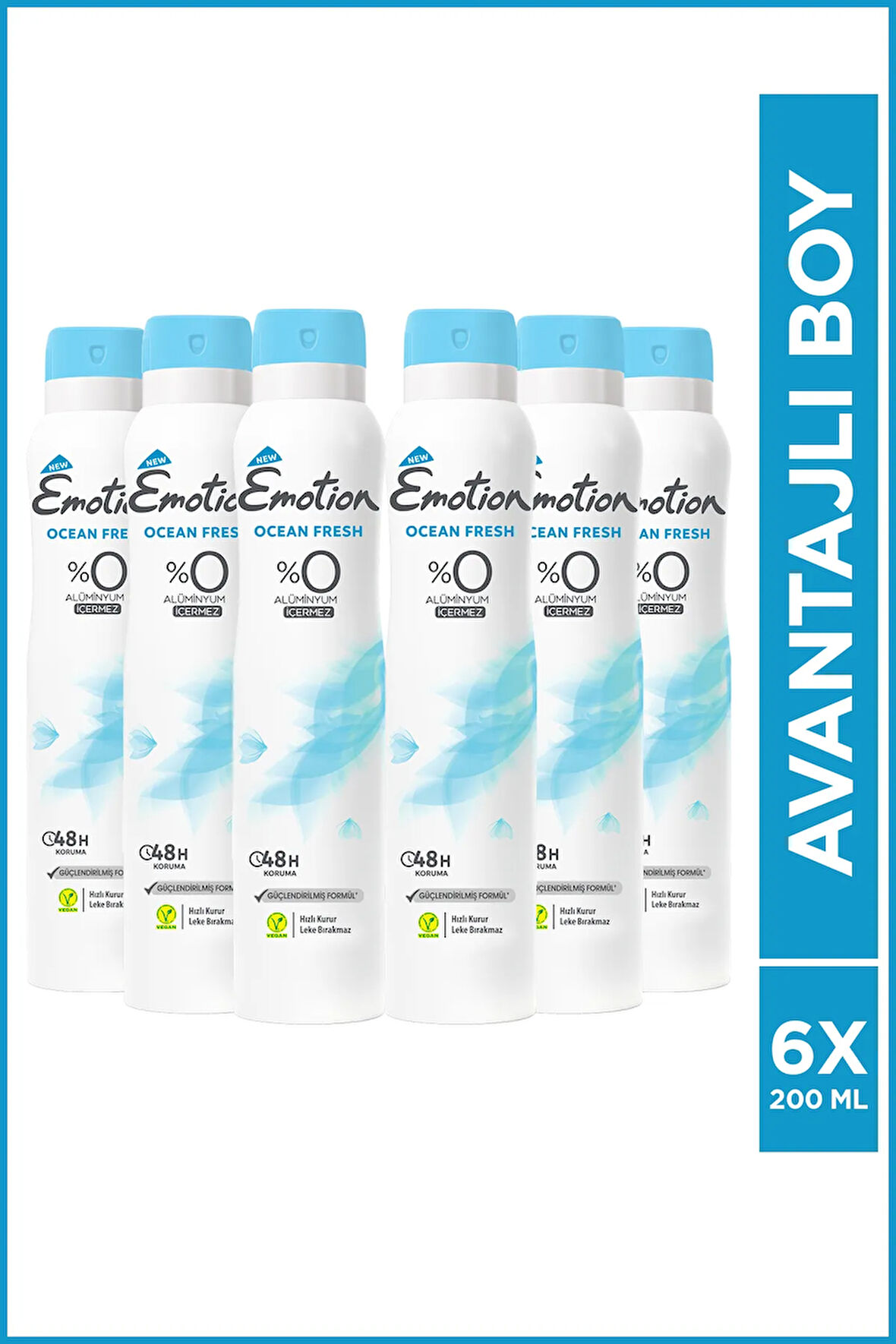 Ocean Fresh Kadın Deodorant 6x200 Ml