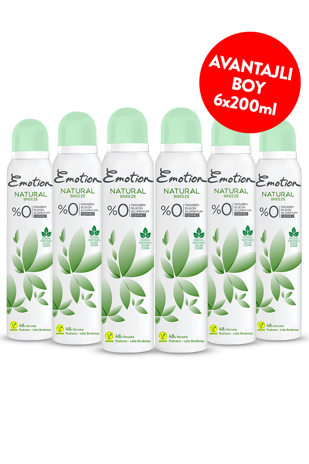 Natural Breeze Kadın Deodorant 6x200 ml