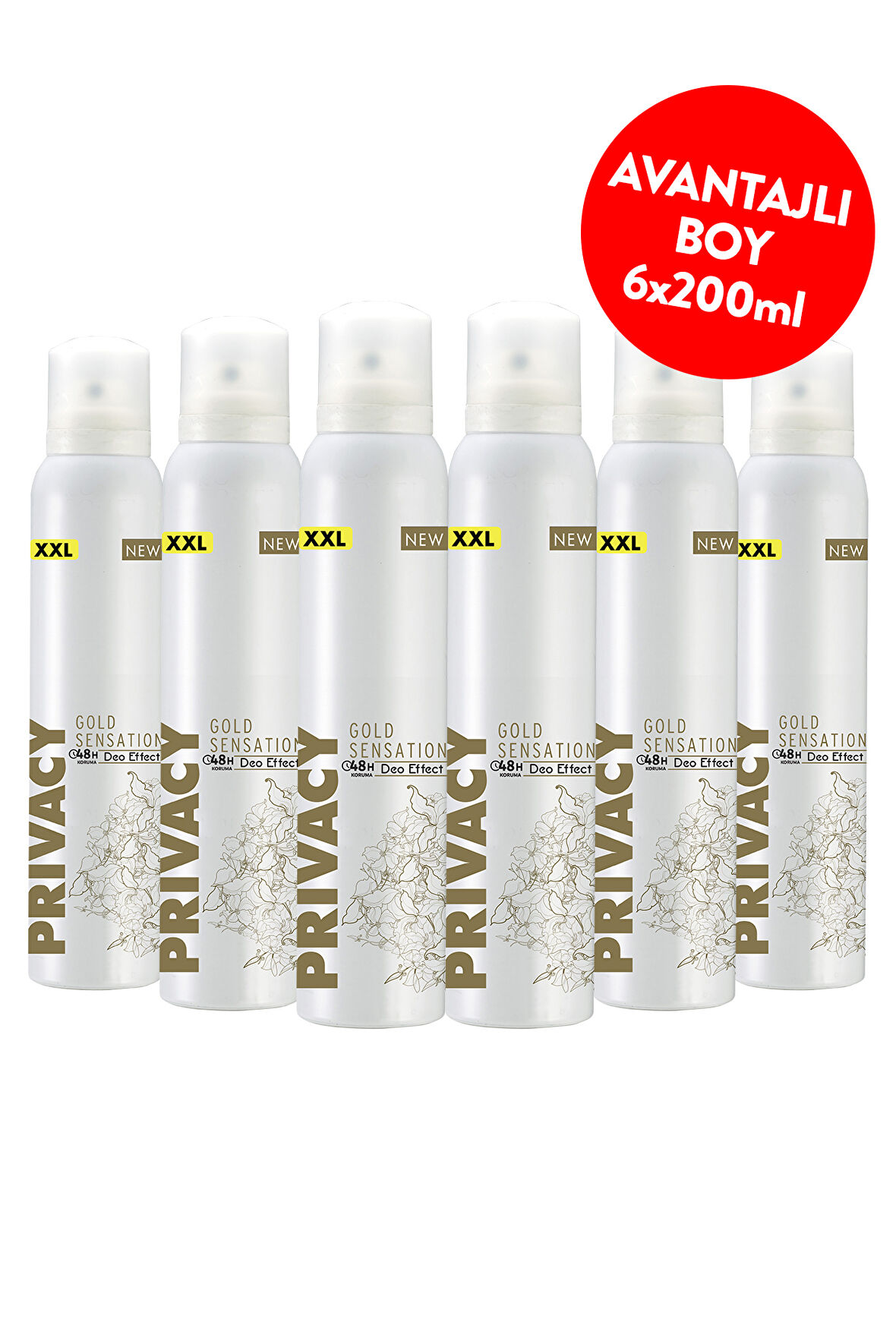 Privacy Gold Woman Kadın Deodorant 6x200 Ml