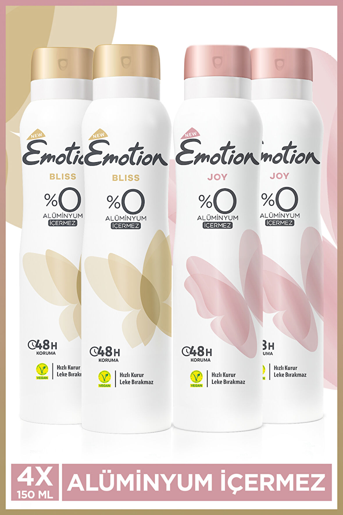 Emotion Bliss & Joy Kadın Deodorant 4x140 Ml