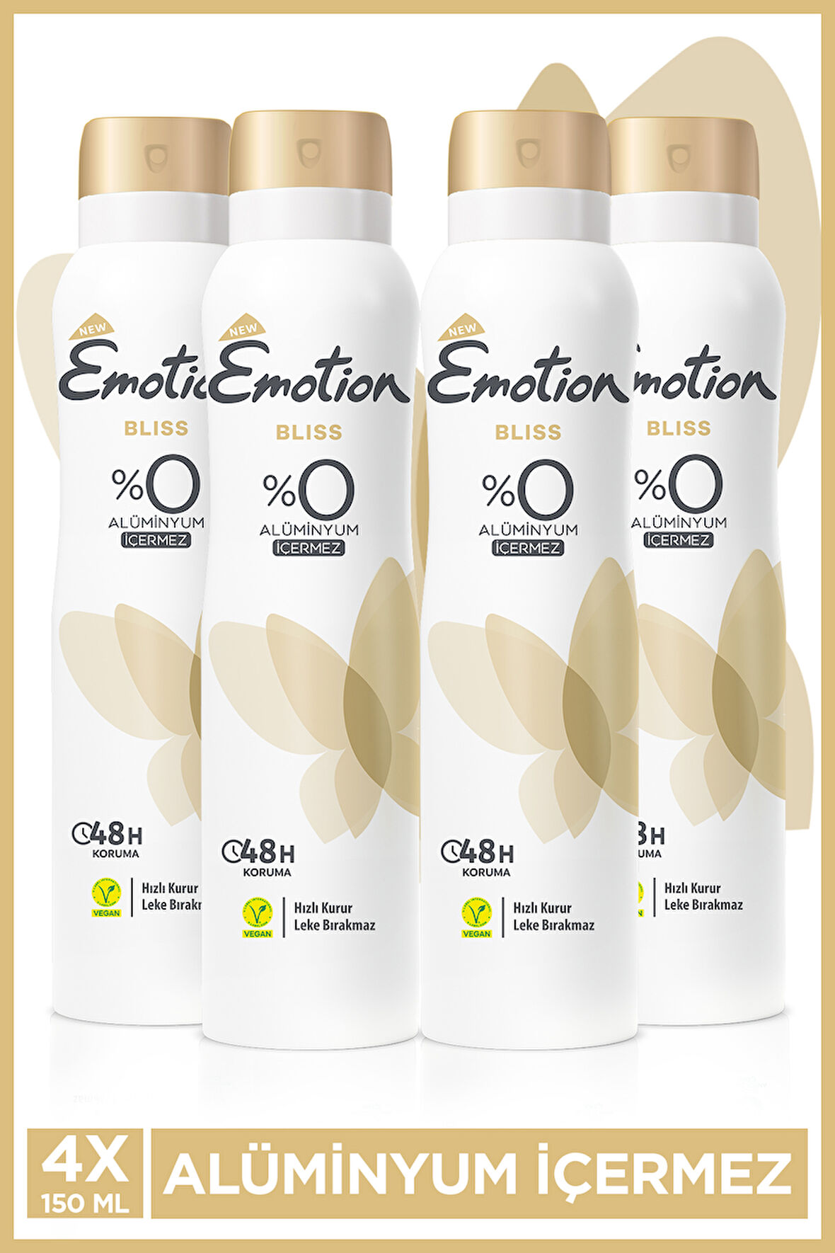 Emotion Bliss Kadın Deodorant 4x150 Ml