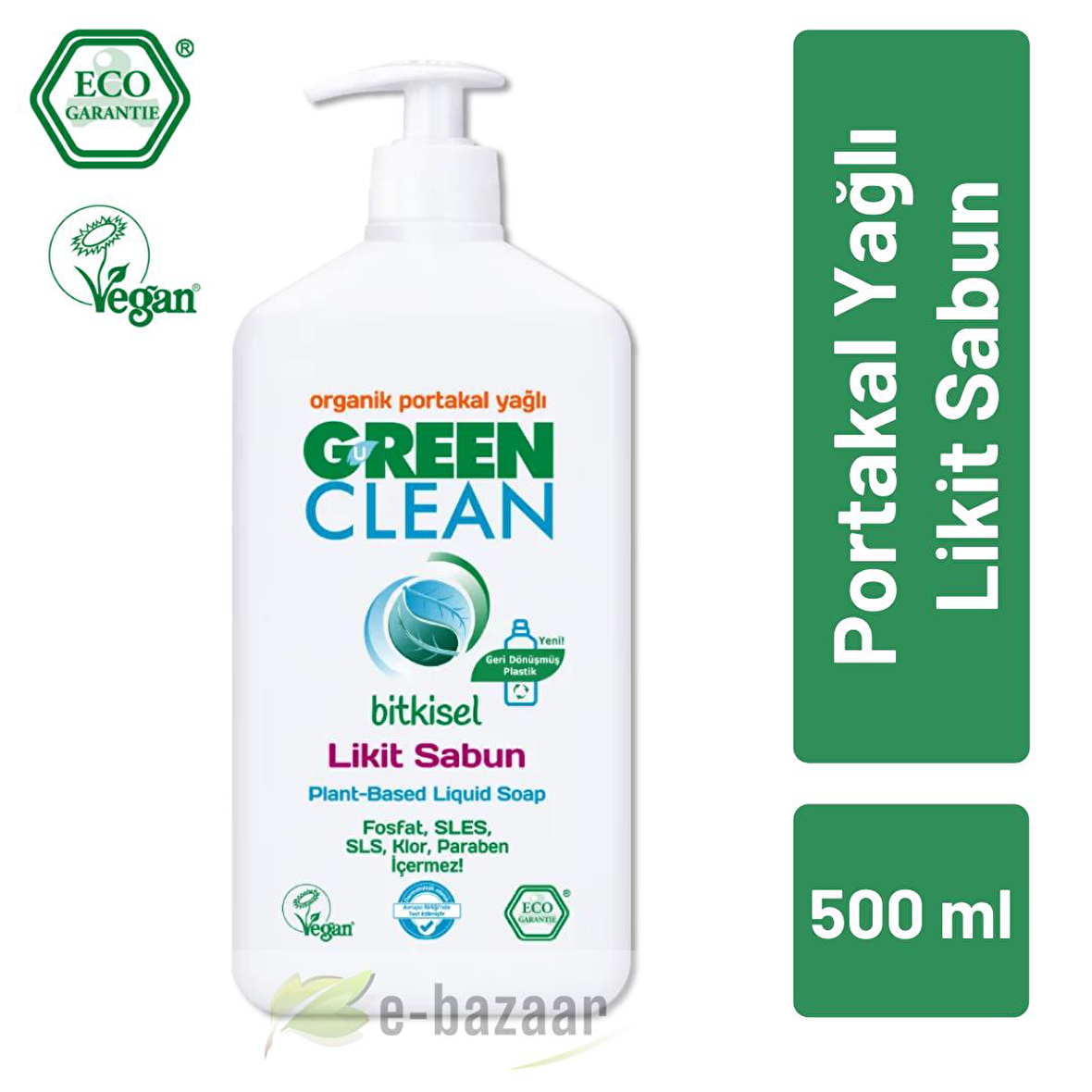 U Green Clean Bitkisel ve Doğal Sıvı Sabun 500 ml