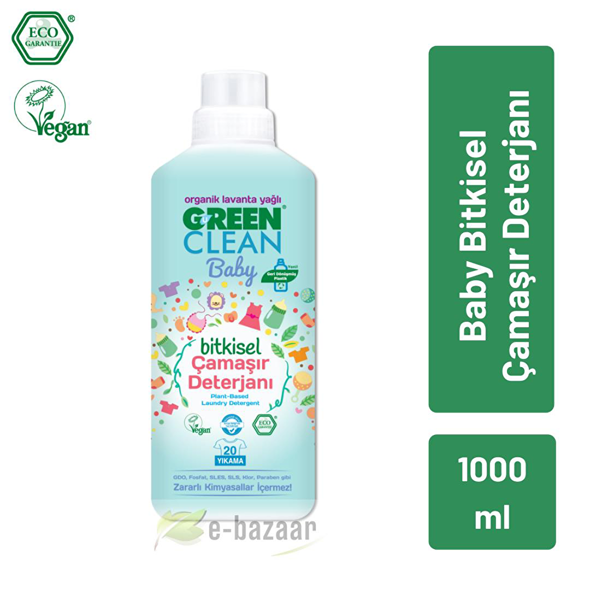 U Green Clean Baby Bitkisel Çamaşır Deterjanı 1000 ml