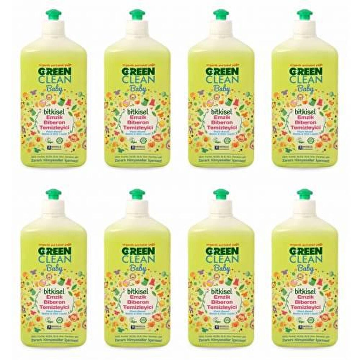 U Green Clean Baby Bitkisel Biberon Emzik Temizleyici 8 x 500 ml