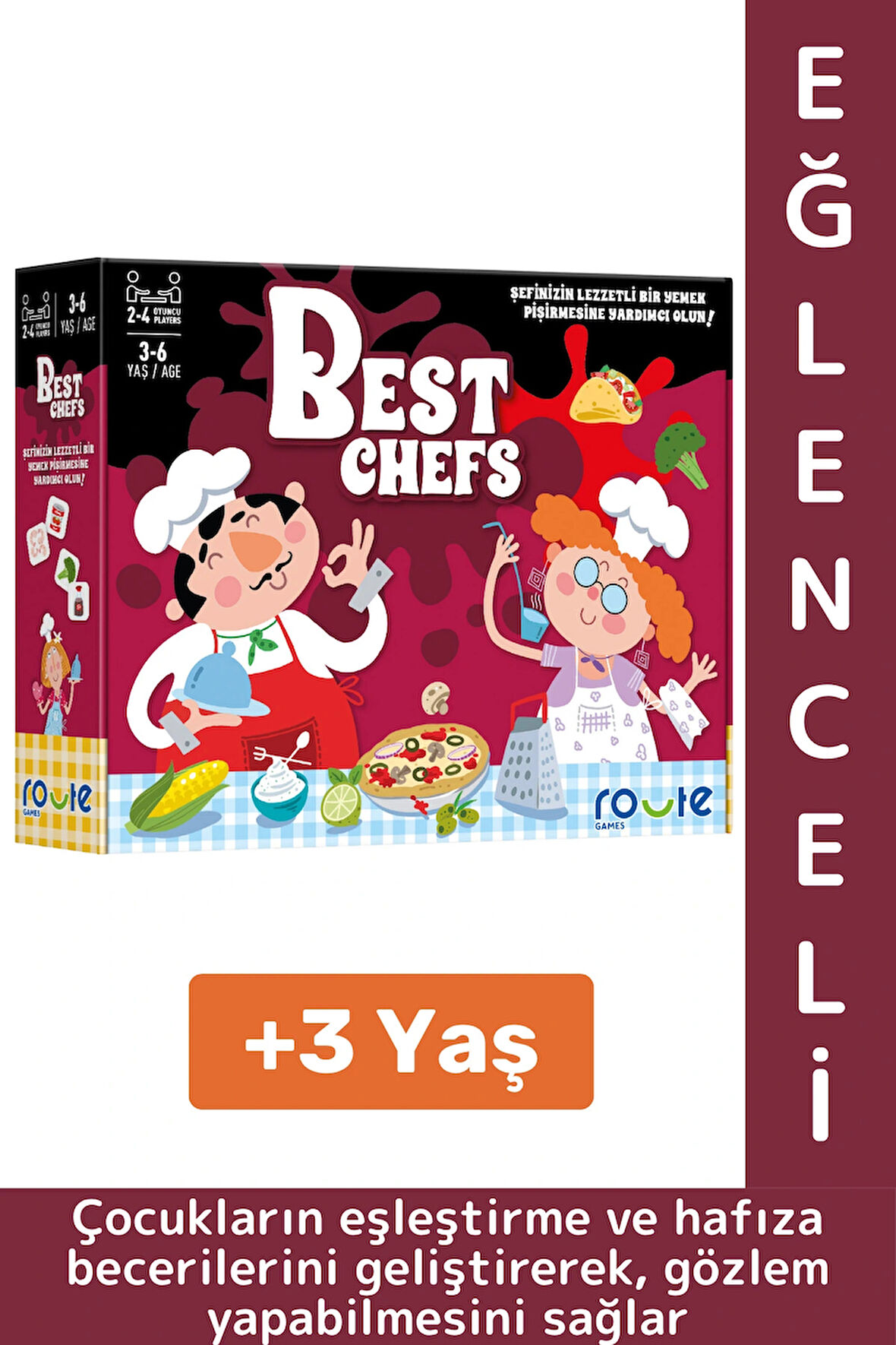 Eğlenceli Çocuk Eşleştirme Hafıza Gözlem Becerisi Geliştiren Okul Ev Aile Şef Mutfak Oyun BEST CHEFS