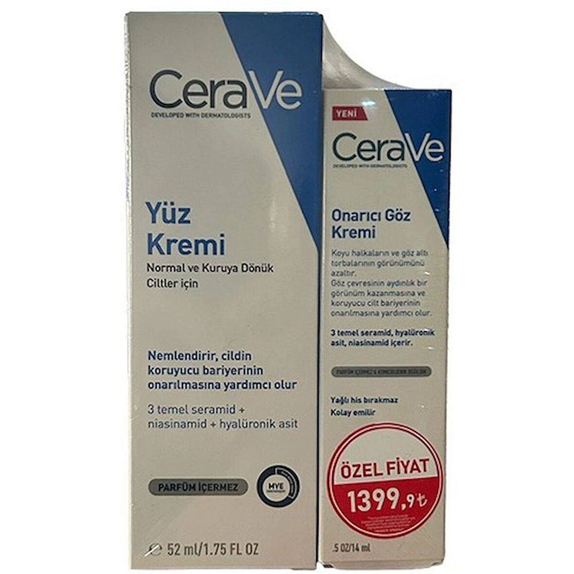 Cerave Kofre - Nemlendirici Yüz Kremi 52 ml + Onarıcı Göz Kremi 14 ml