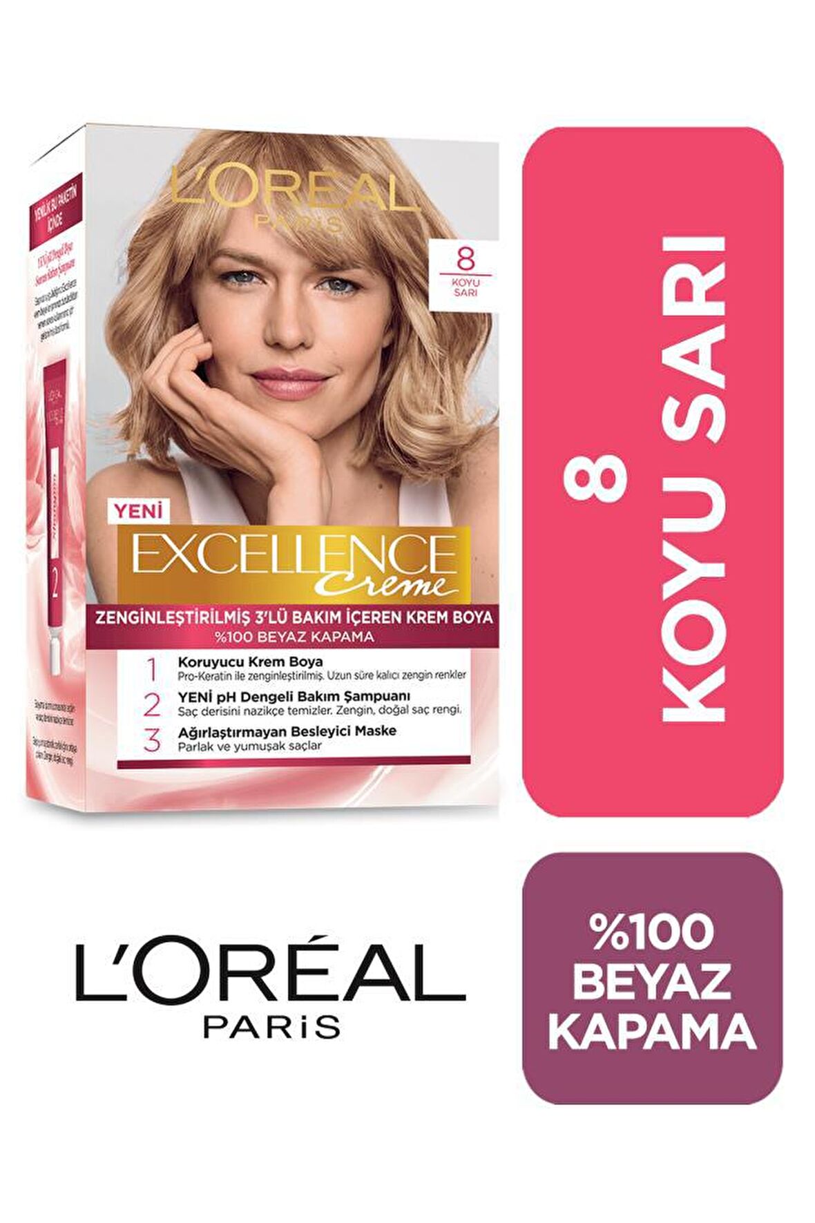 L'Oréal Paris Excellence Boya Koyu Sarı 8