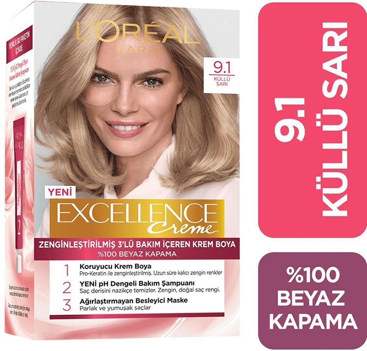 L'Oréal Paris Excellence Creme Saç Boyası 9-1 Küllü Sarı