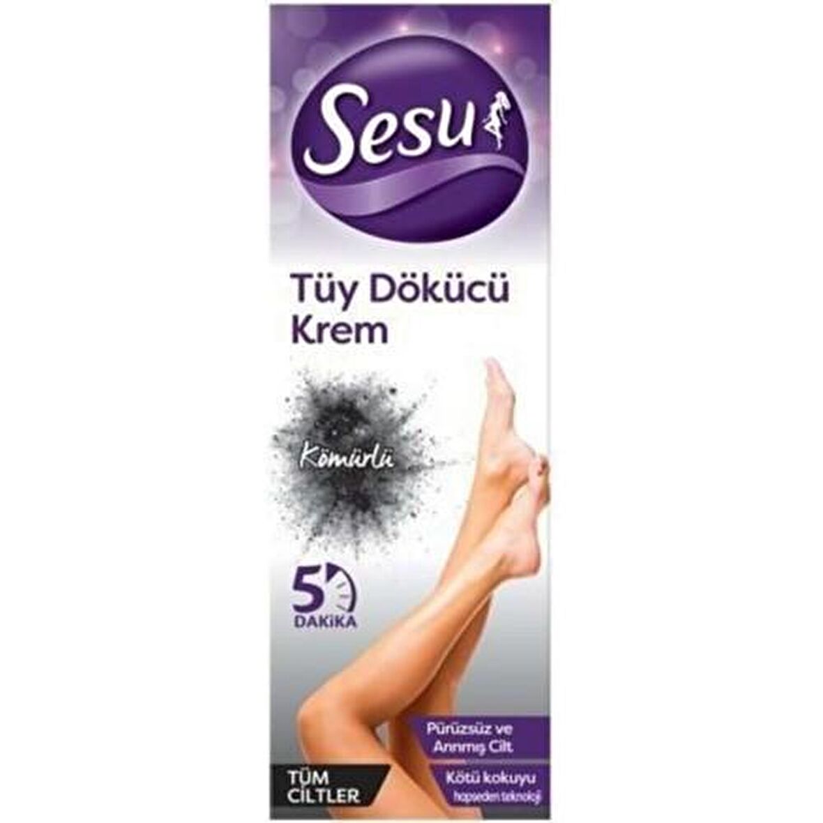 Sesu Kömürlü Tüy Dökücücü Krem 100 ml