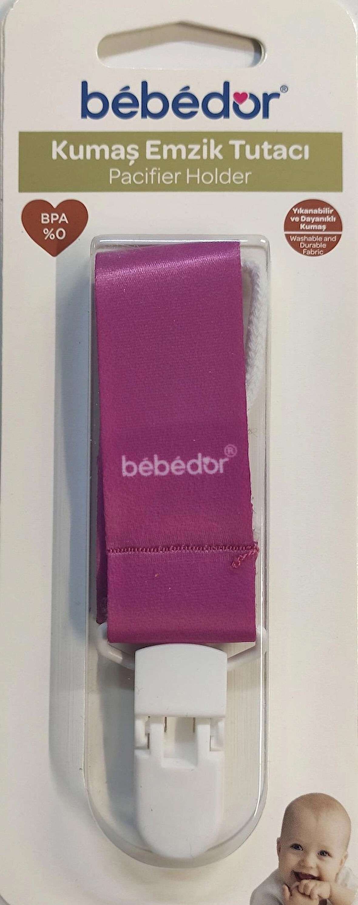 BEBEDOR KUMAŞ EMZİK TUTACI 7502 LİLA MOR