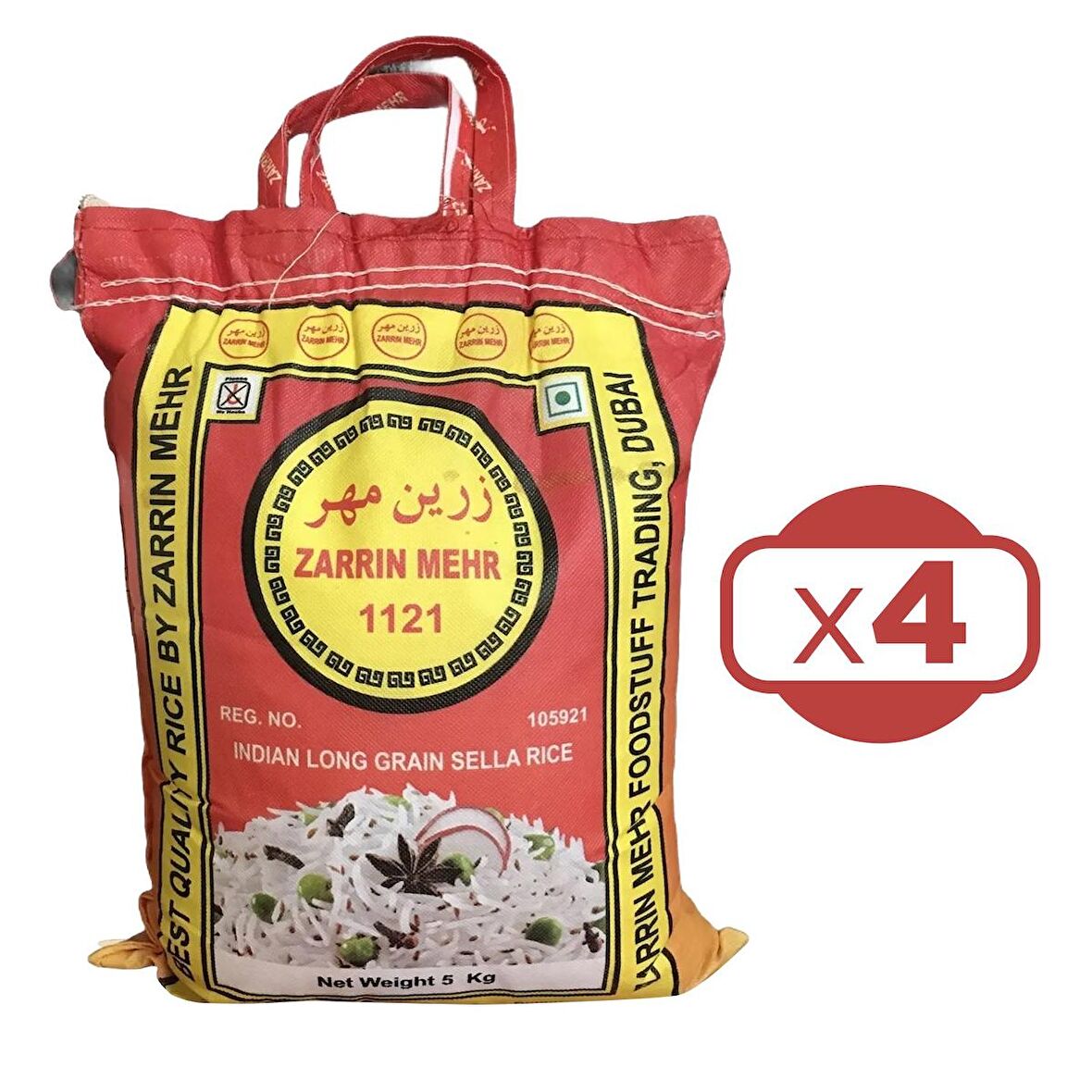 Zarrin Mehr 1121 5 kg Basmati Pirinç 4 lü (20 kg)