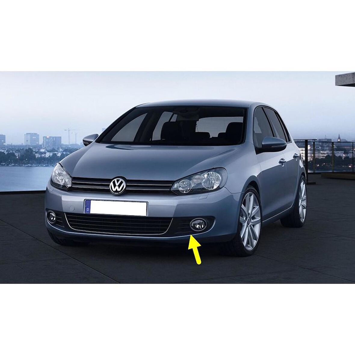 VW Golf 6 2009-2012 Sol Sis Farı Çerçevesi Kromlu 5K0853665