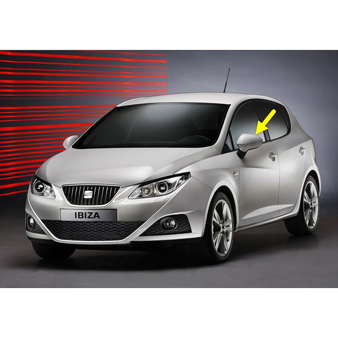 Seat İbiza 2009-2012 Sol Dış Dikiz Aynası Kapağı 6J0857537B
