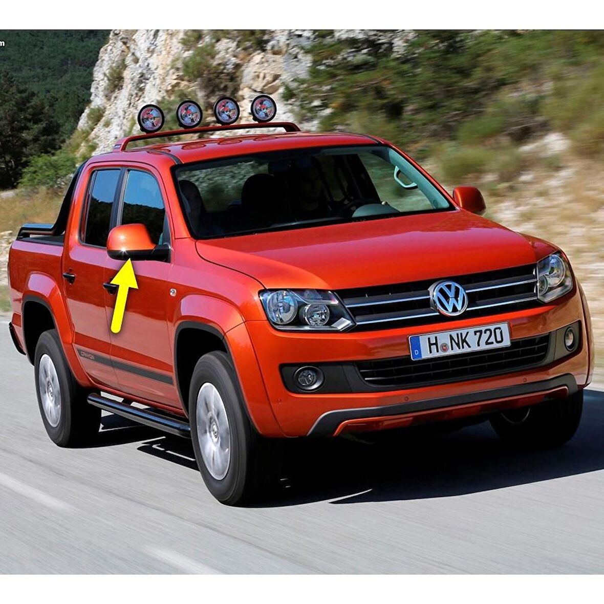 VW Amarok 2010-2022 Sağ Dikiz Ayna Alt Plastik Kapağı Siyah 2H0857604D