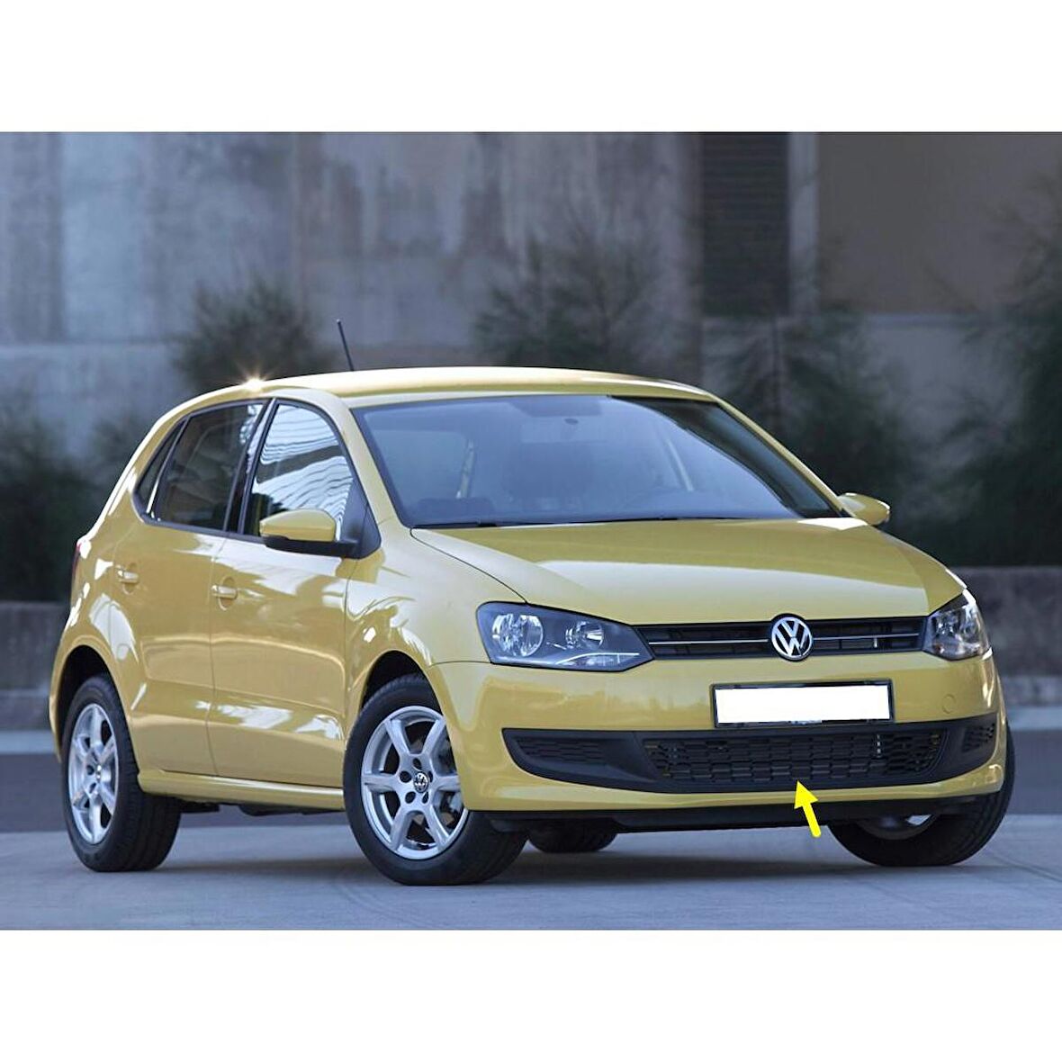 VW Polo 2010-2014 Ön Tampon Alt Orta Izgara Petek Siyah 6R0853671