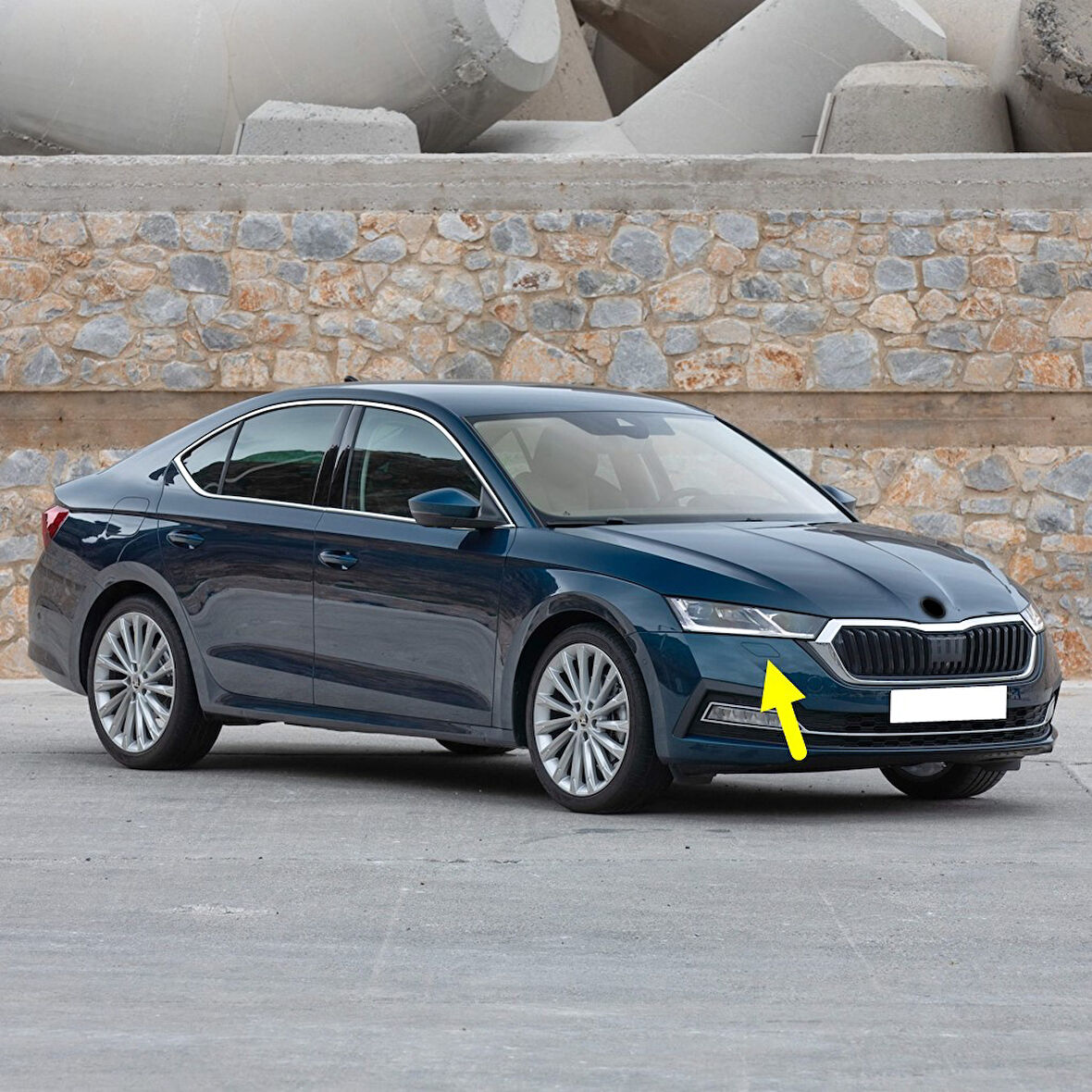 Skoda Octavia 4 2020-2024 Sağ Ön Far Yıkama Kapağı 5E3955110