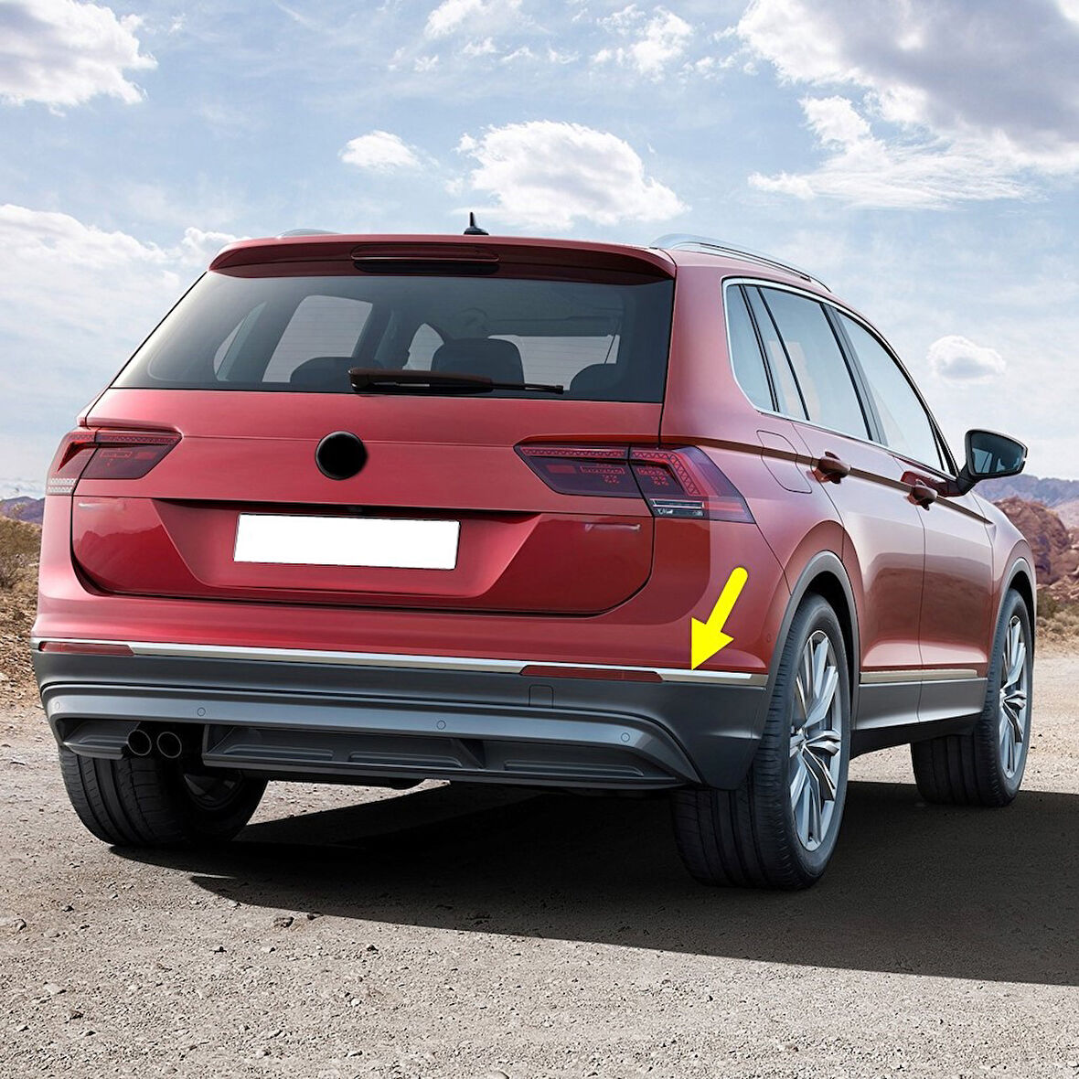 VW Tiguan 2016-2020 Arka Tampon Sağ Krom Çıta 5NA853842