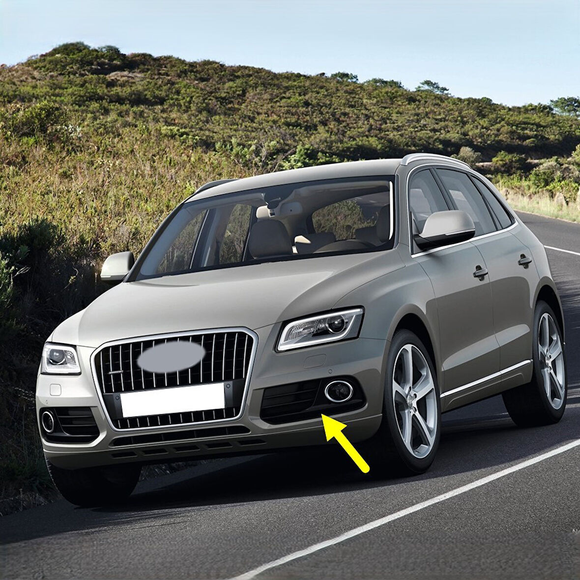 Audi Q5 2013-2017 Ön Sol Sis Farı Kapağı Parlak Kromaj 8R0807681M