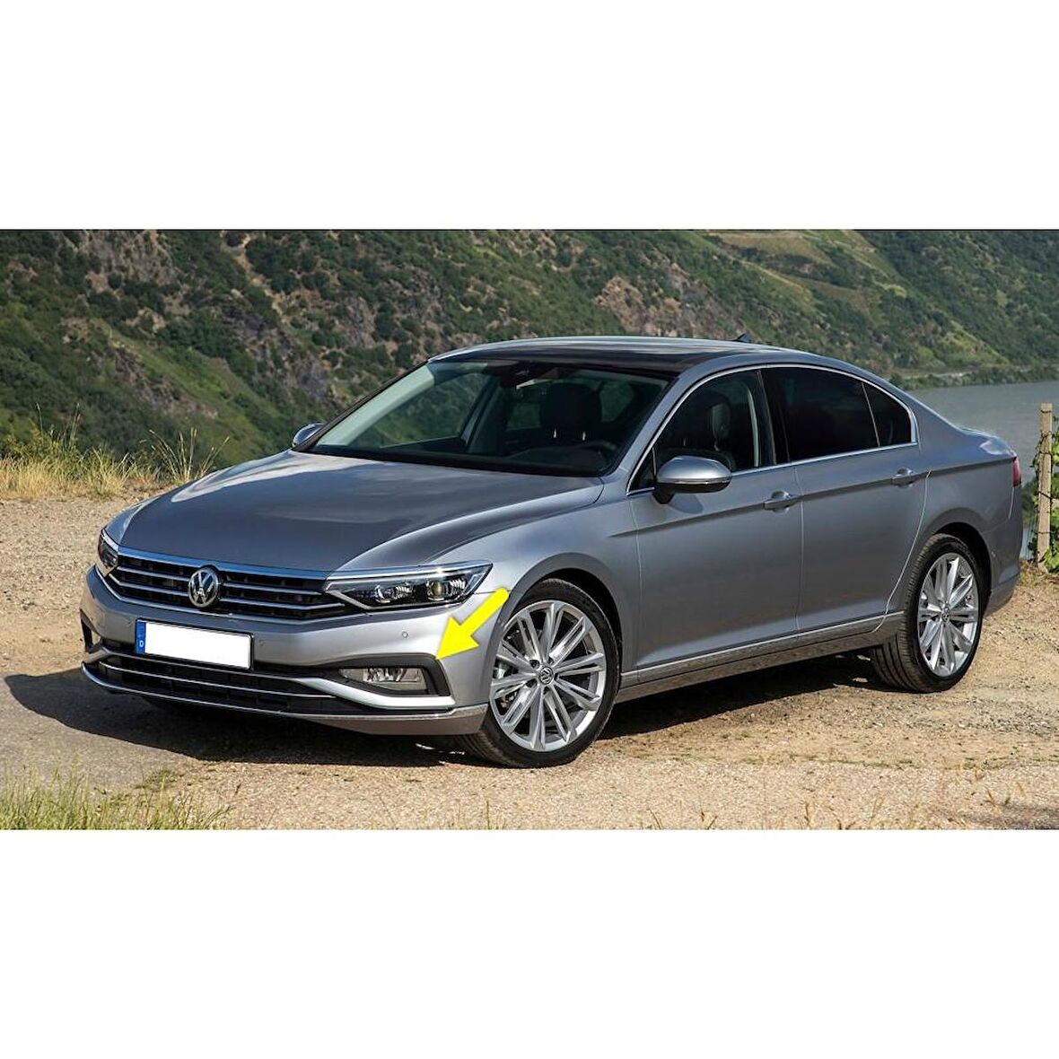 VW Passat B8.5 2020-2023 Sol Sis Farı Çerçevesi Mat Siyah 3G0853665K