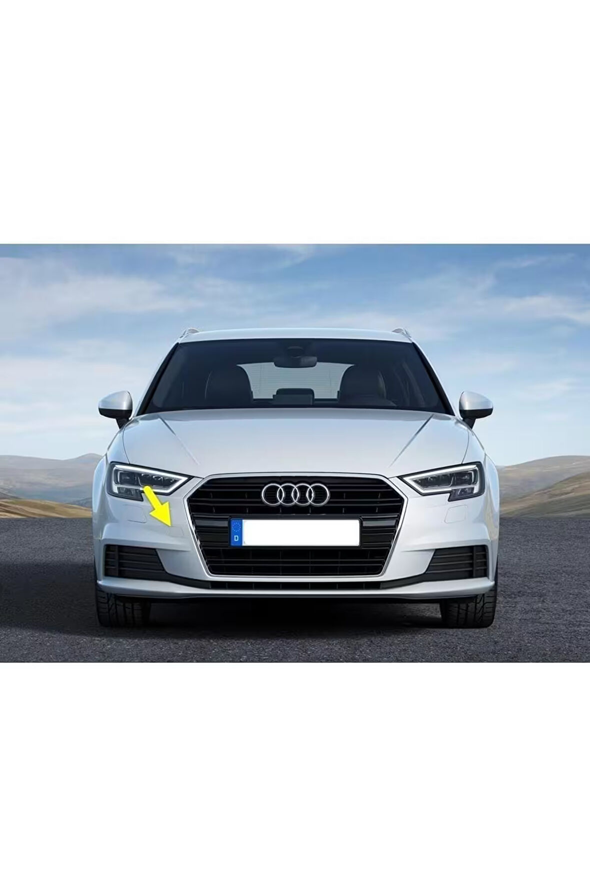 Audi A3 Hb Hatchback 2017-2020 Uyumlu Ön Tampon Çeki Çekme Demiri Kapağı 8v3807241b