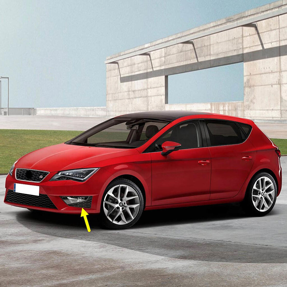Seat Leon 3 2013-2016 FR Ön Tampon Sol Sis Farı Çerçevesi 5F0853665B