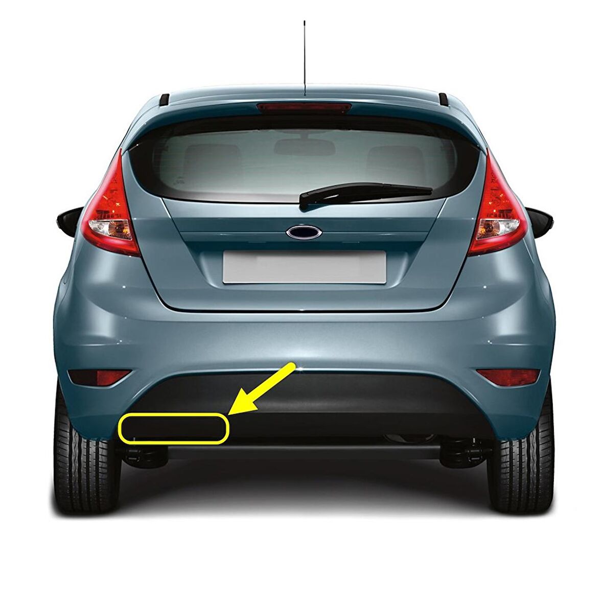 Ford Fiesta 2009-2012 Arka Tampon Çeki Demiri Kapağı 8A6117K922AB