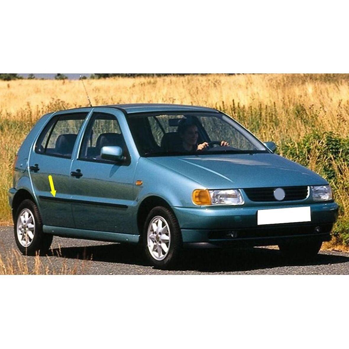 VW Polo Hatchback 1994-1999 Sağ Arka Kapı Orta Çıtası Siyah 6N4853754A